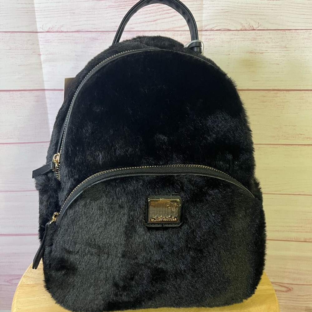 Juicy Couture NWT Faux Fur Black BackPack